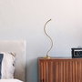 Opviq Yılan - 13277 Lámpara de Mesa con Cuerpo Metálico Dorado